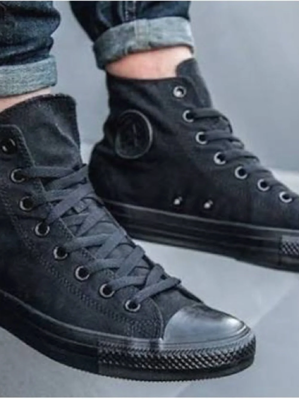 Converse Men’s All-Black Low-Top Sneakers - Picture 4 of 4